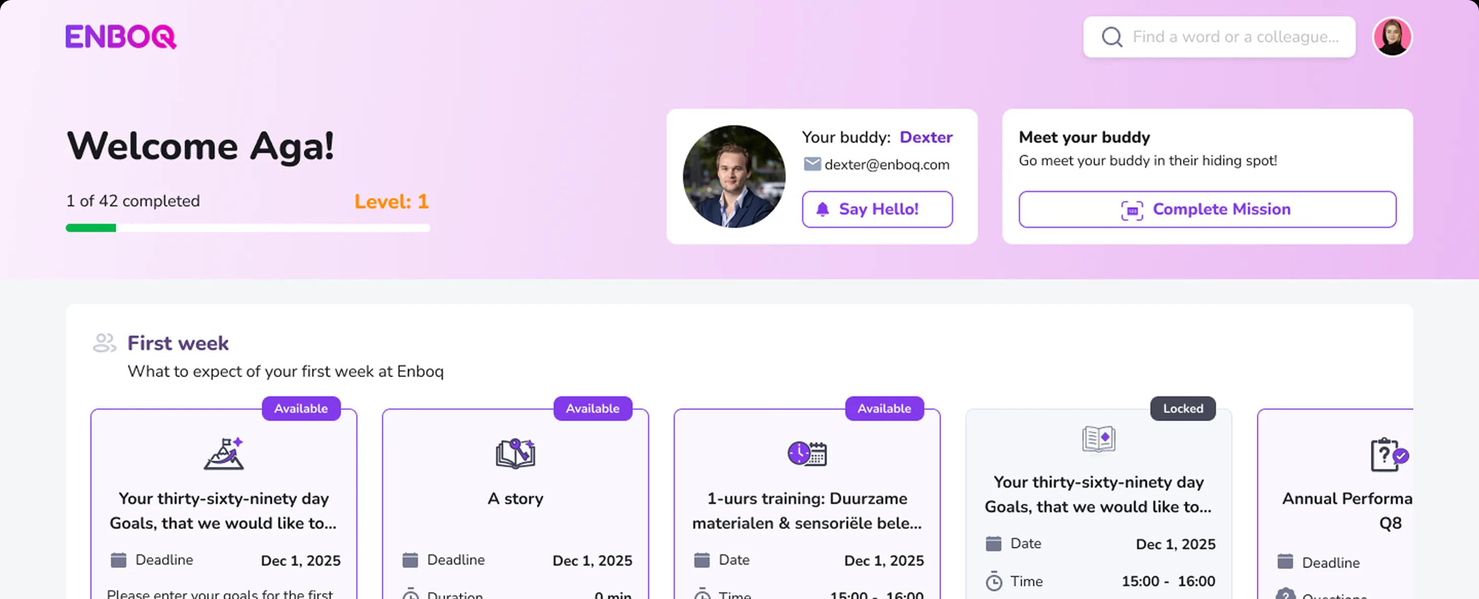 Enboq Dashboard - Onboarding Platform