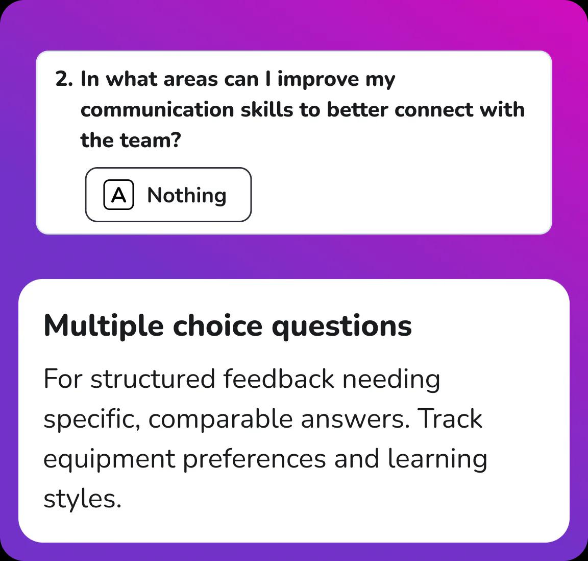 Build your feedback moments