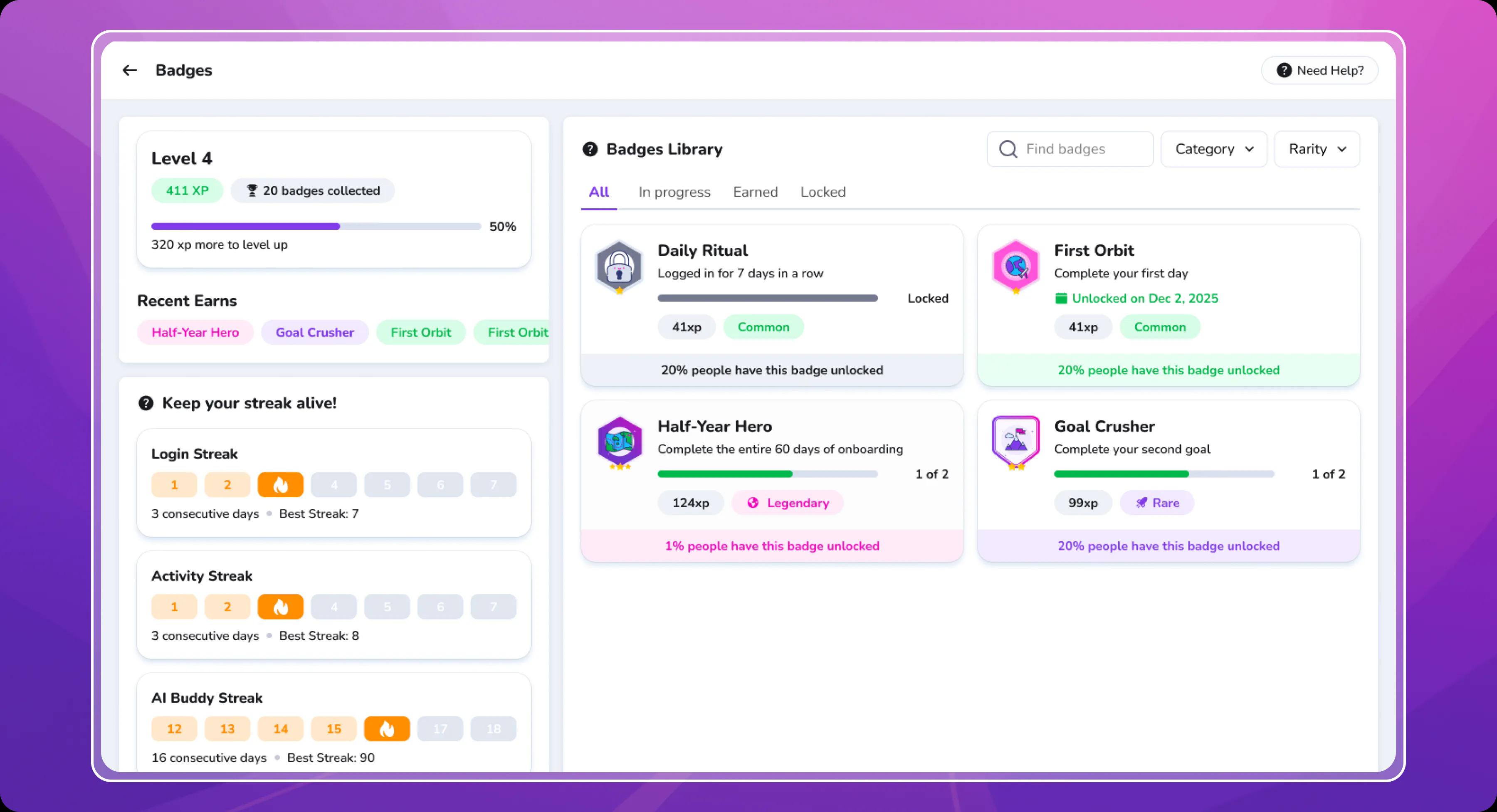 How it works - gamification system
