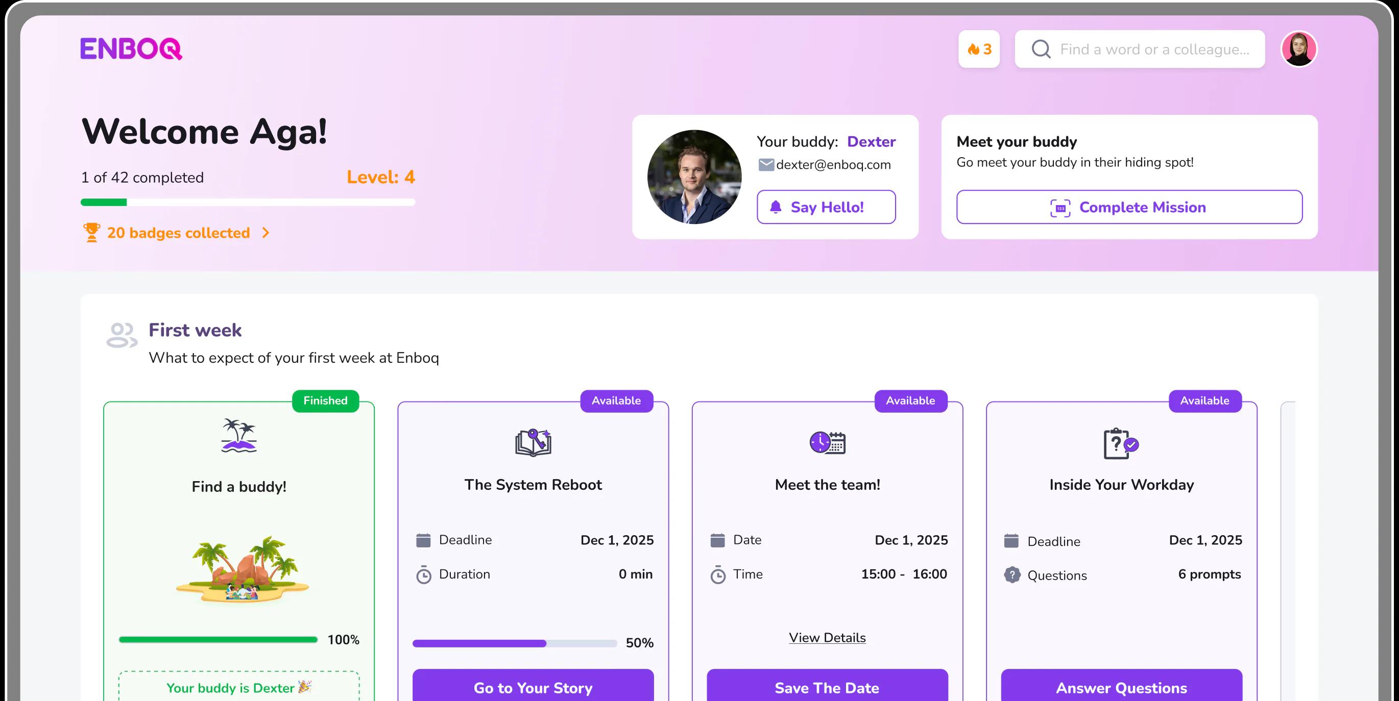 Enboq Dashboard - Onboarding Platform